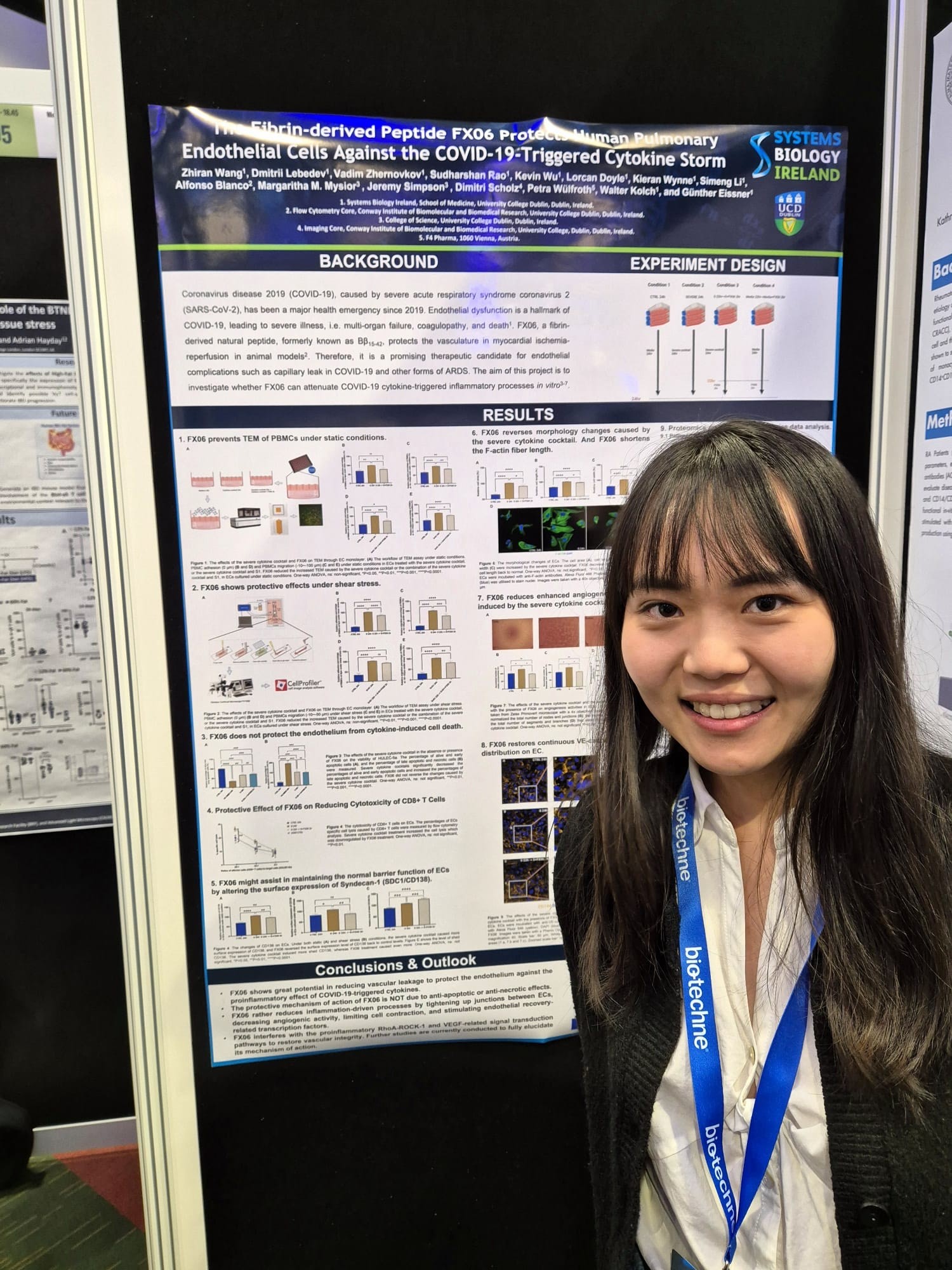 Zhiran Wang presenting her poster at the European Congress of Immunology 2024